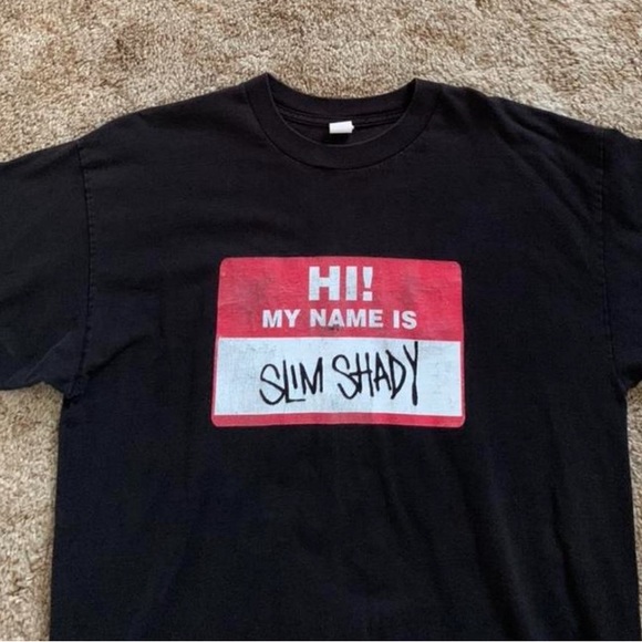 Vintage 1999 Eminem Hi my name is Slim Shady t shirt Size